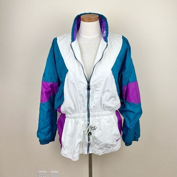 Nike Jackets & Blazers - Nike Retro Vintage 90’s Waist-Cinch Pastel Windbreaker Jacket